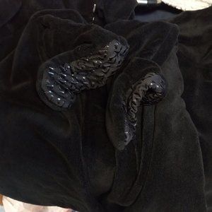 JET BLACK ADULT HOODIE CHENILLE ONESIE